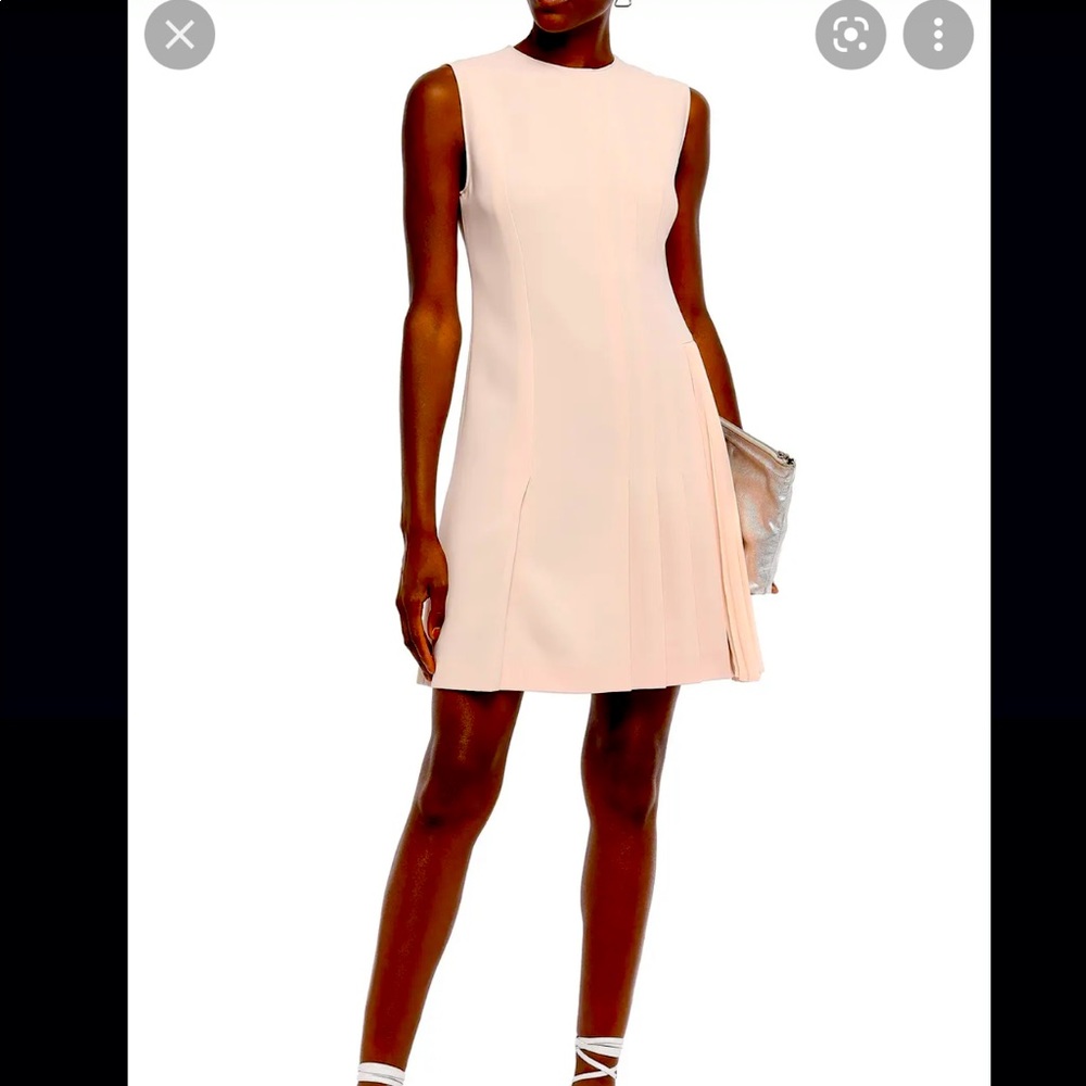Theory Pleated Crepe Dress in Pale Pink (sz 6)